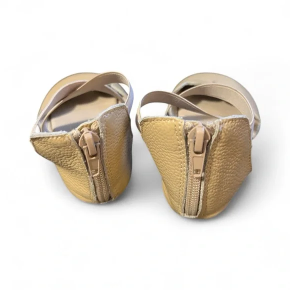 Elegant leather tan Kids Dress Shoes with Heart Accent - Picture 5 of 7